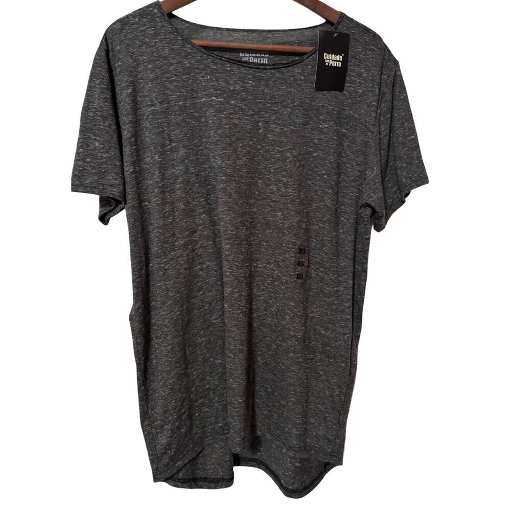 NWT Cuidado Con El Perro Dark Gray Poly Blend T-shirt Sz XL